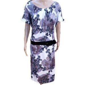 Dress Barn belted Retro sheath dress size 22